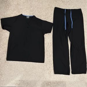 Medline PerforMAX Scrub Set, Black, Size X-Small